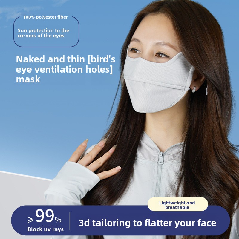 Cloth Face Mask Washable - หน้ากากผ้าลายตาข่ายสำหรับฤดูใบไม้ผลิและฤดูร้อน หน้ากากกันรังสียูวี ป้องกันการแห้ง ซักได้ อุ่น ระบายอากาศได้ดี