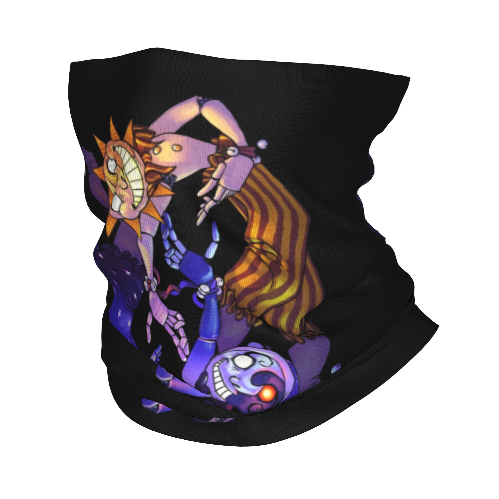 Neck Gaiter Face Cover - ผ้าคลุมหน้าลายซันแอนด์มูน FNAF ลาย Security Breached สำหรับผู้ชายและผู้หญิง