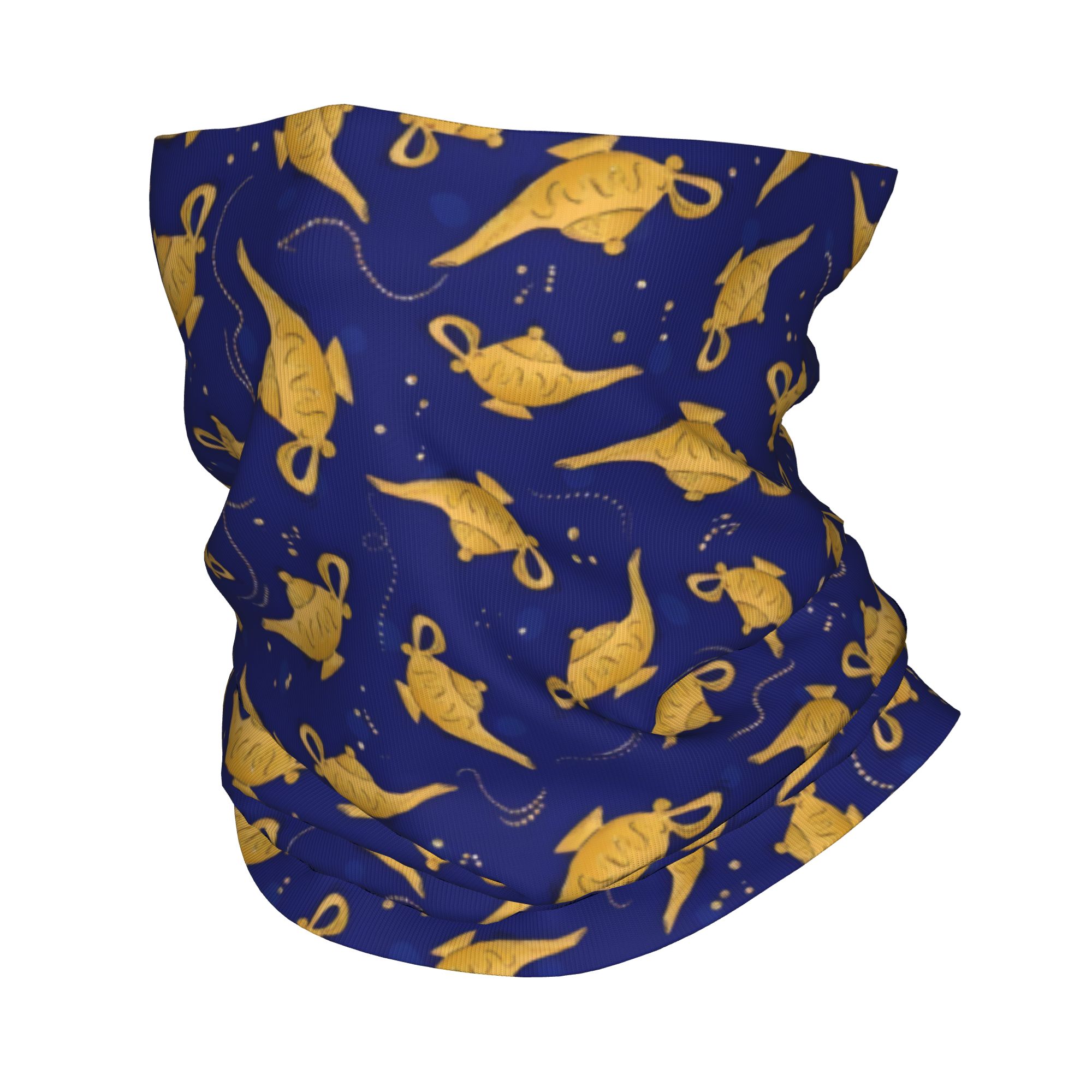 Neck Gaiter Face Cover - ผ้าพันคอแบบคลุมหน้า กันลม ลาย A-Aladdin Genie สำหรับผู้หญิงและผู้ชาย