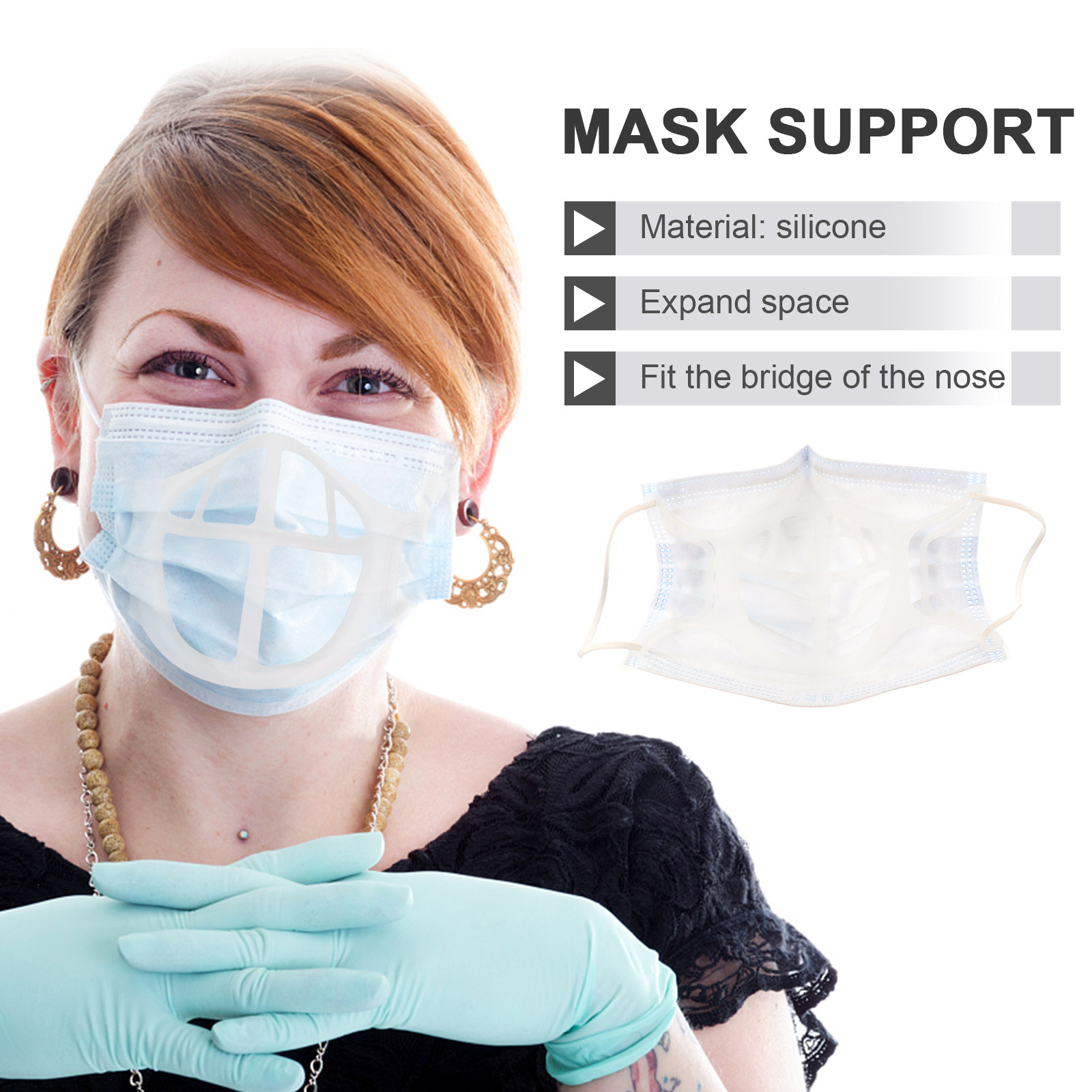 ที่ยึดหน้ากากซิลิโคน 3D 5 ชิ้น - Silicone Mask Bracket บทวิจารณ์และราคา